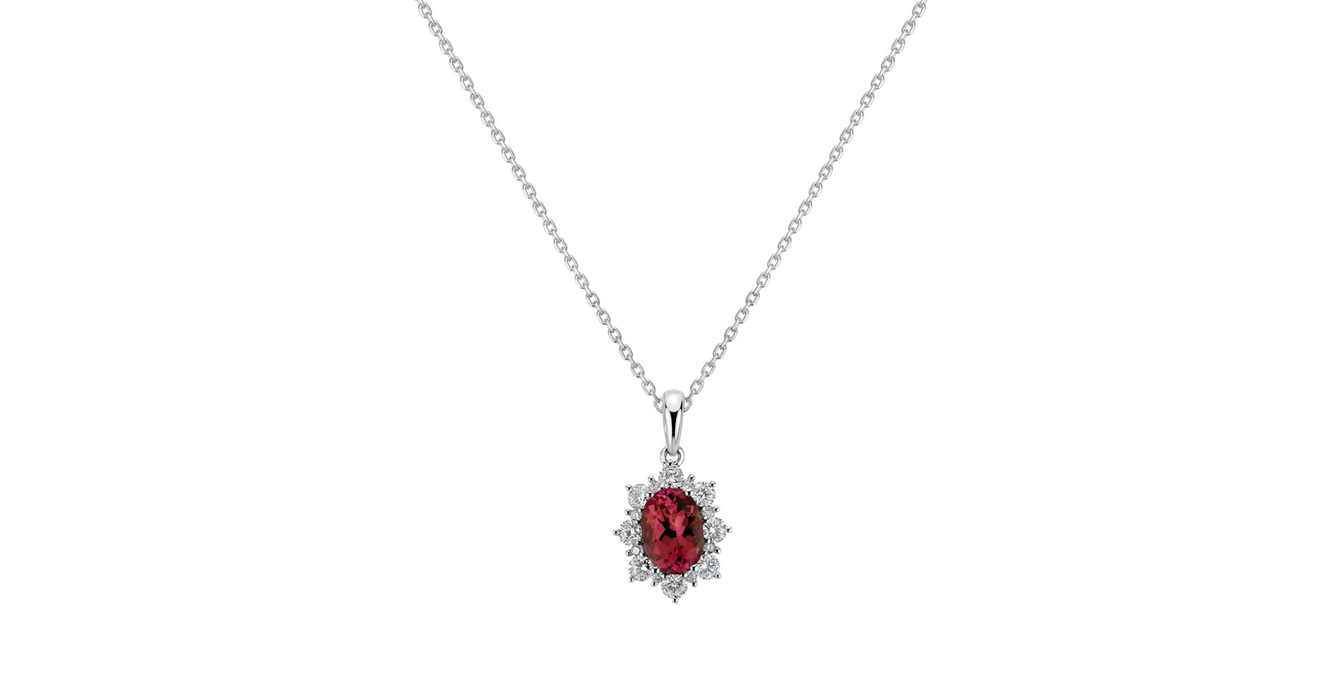 Diamond pendant with Ruby Princess