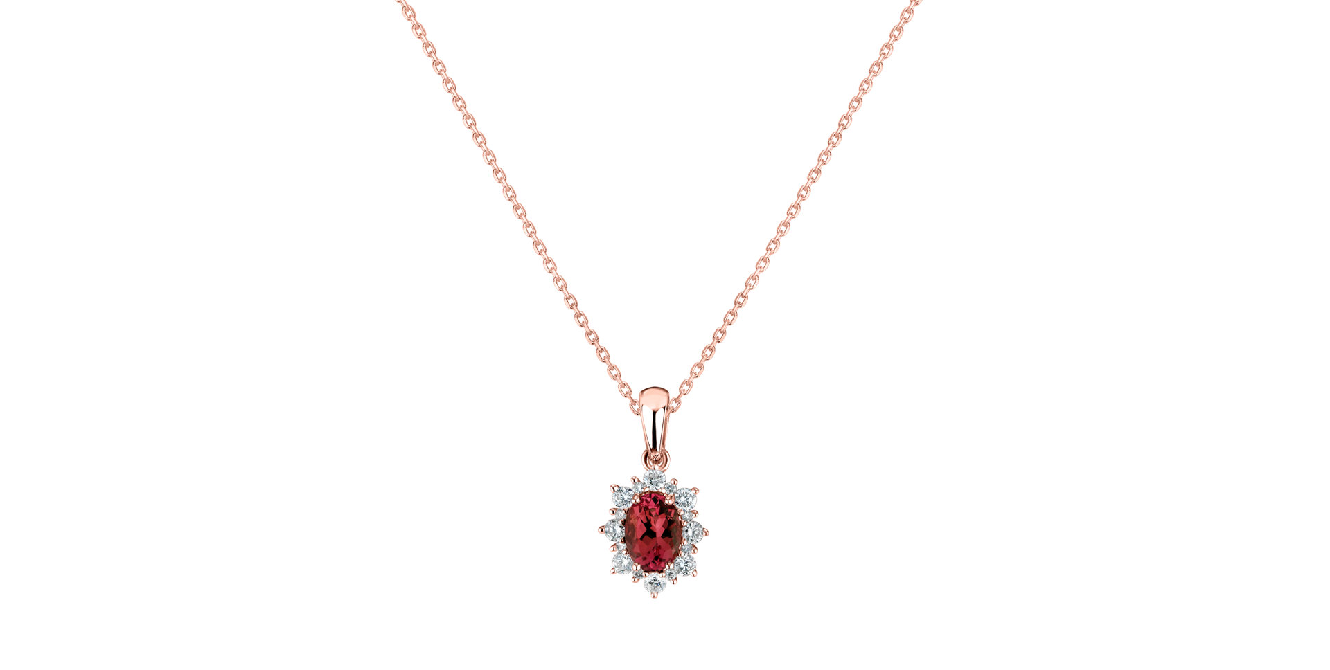 Diamond pendant with Ruby Princess