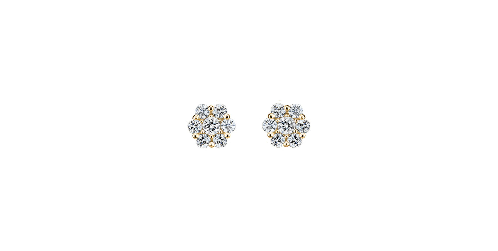Diamond earrings Shiny Flower