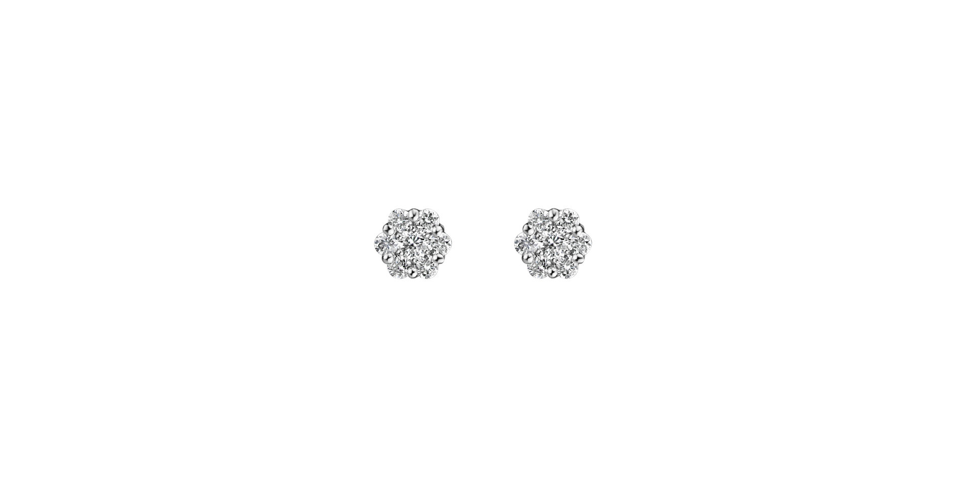 Diamond earrings Shiny Flower