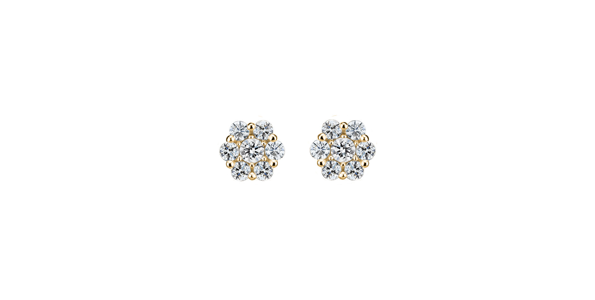 Diamond earrings Shiny Flower