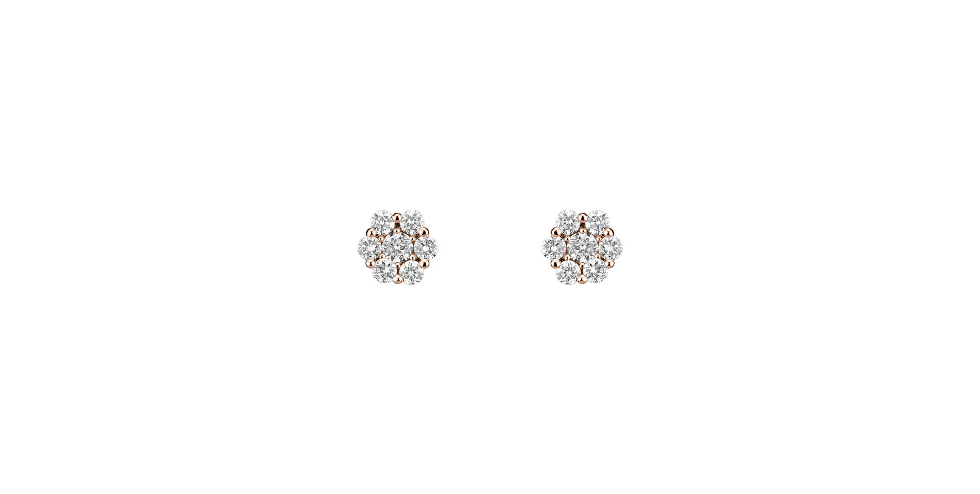 Diamond earrings Shiny Flower