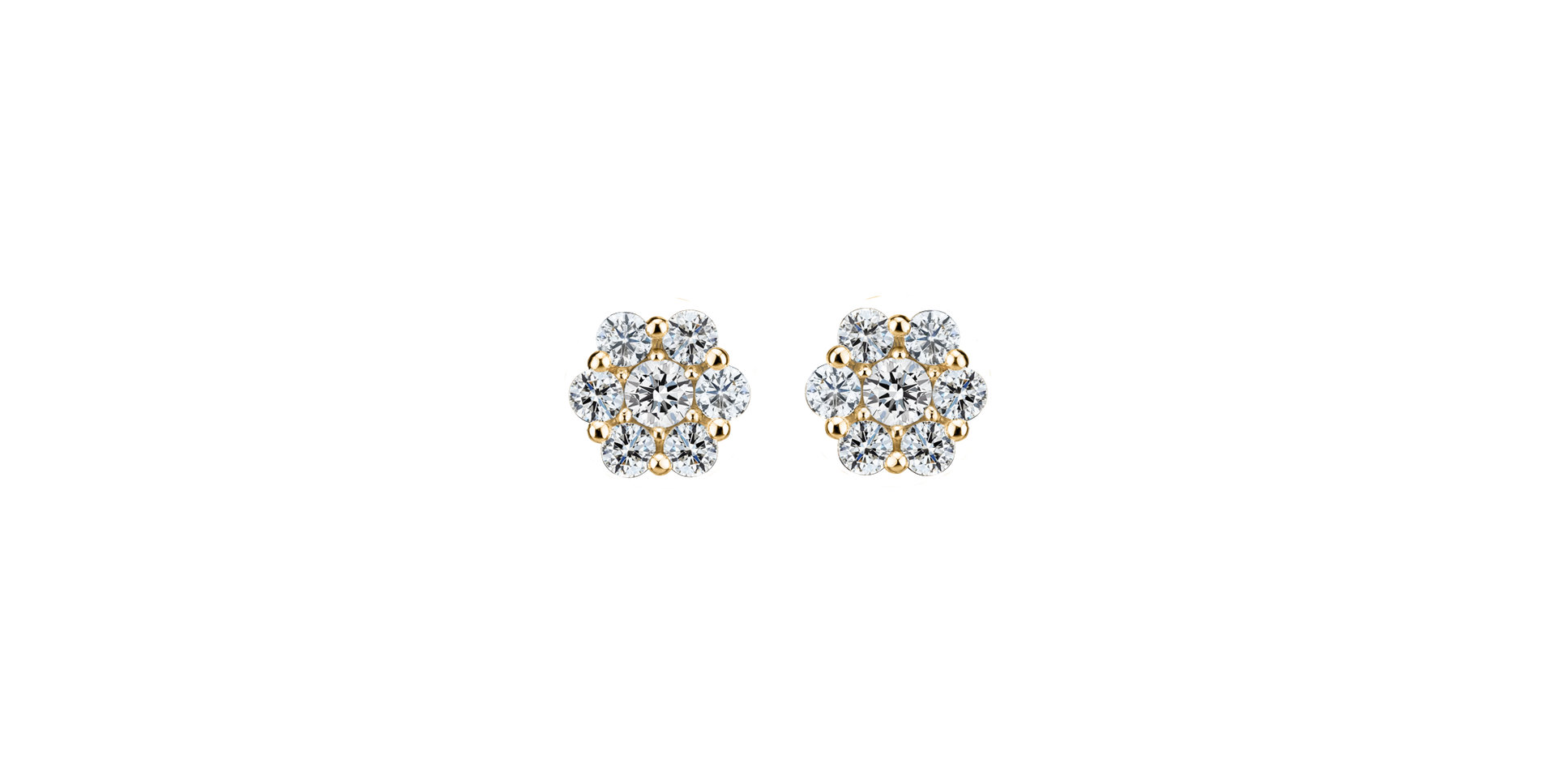 Diamond earrings Shiny Flower