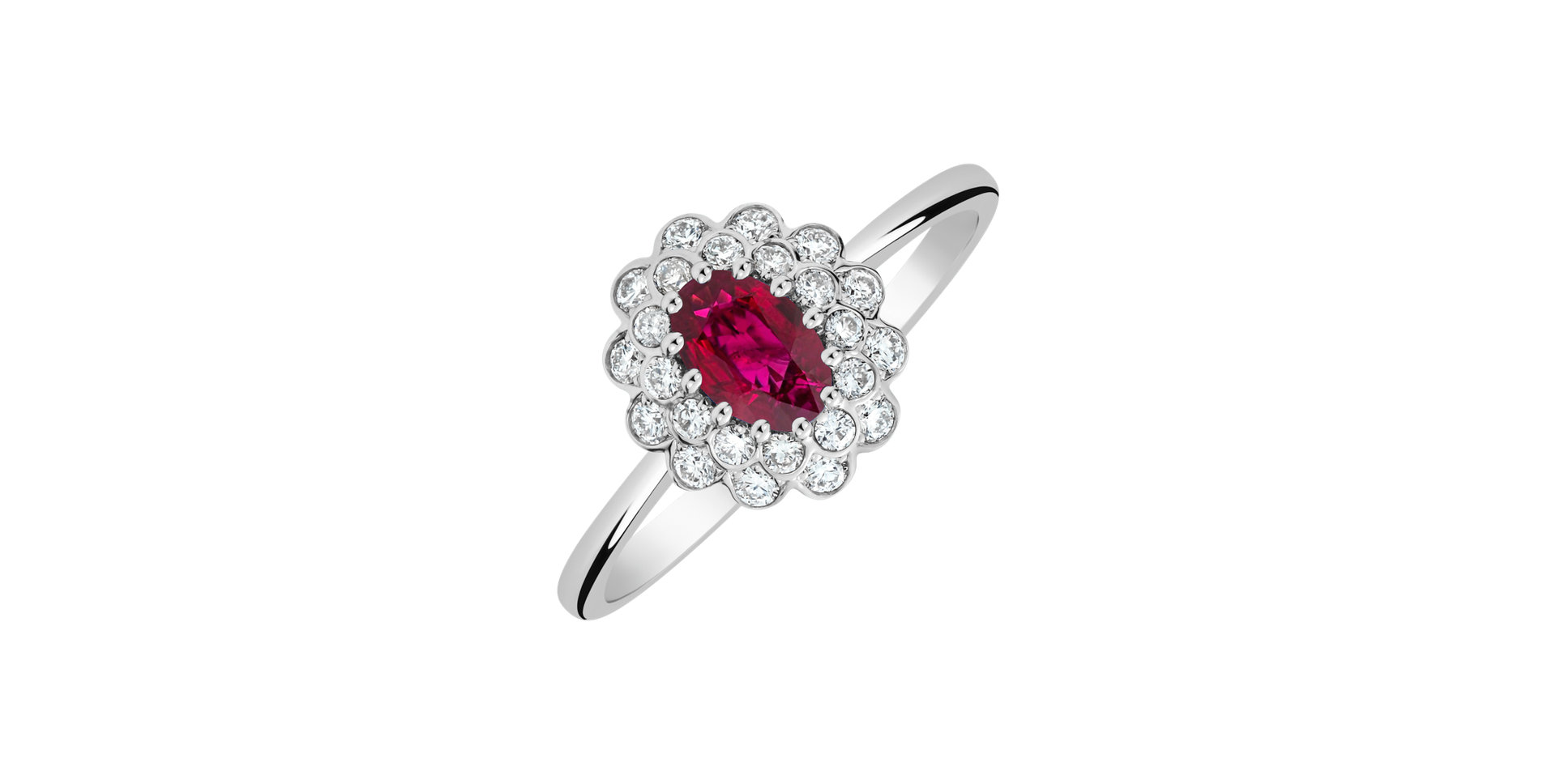 Diamond ring with Ruby Fairy Goddess