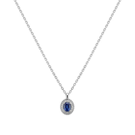 Diamond necklace with Sapphire Royal Sapphire