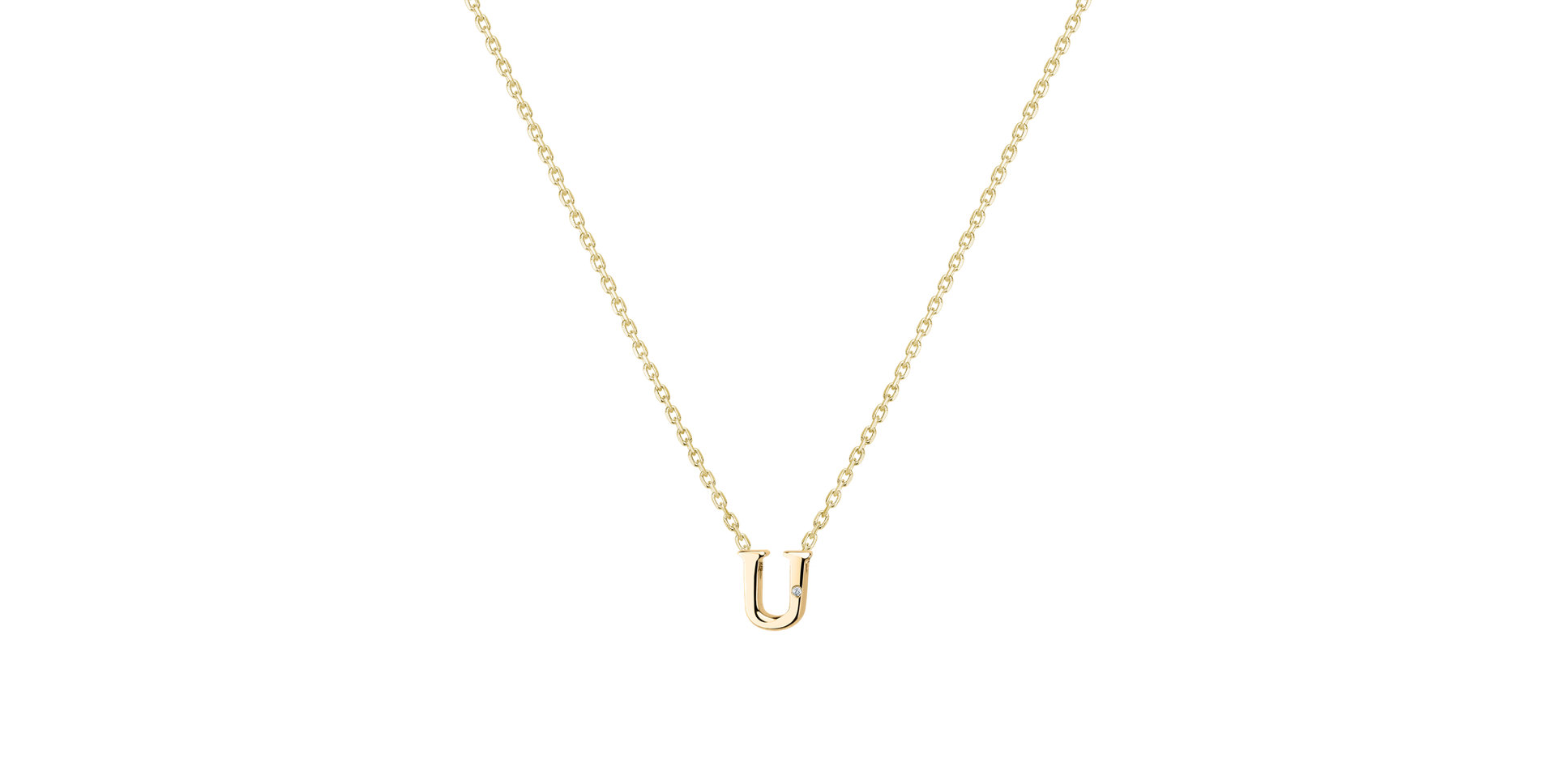 Diamond necklace Flat Line U