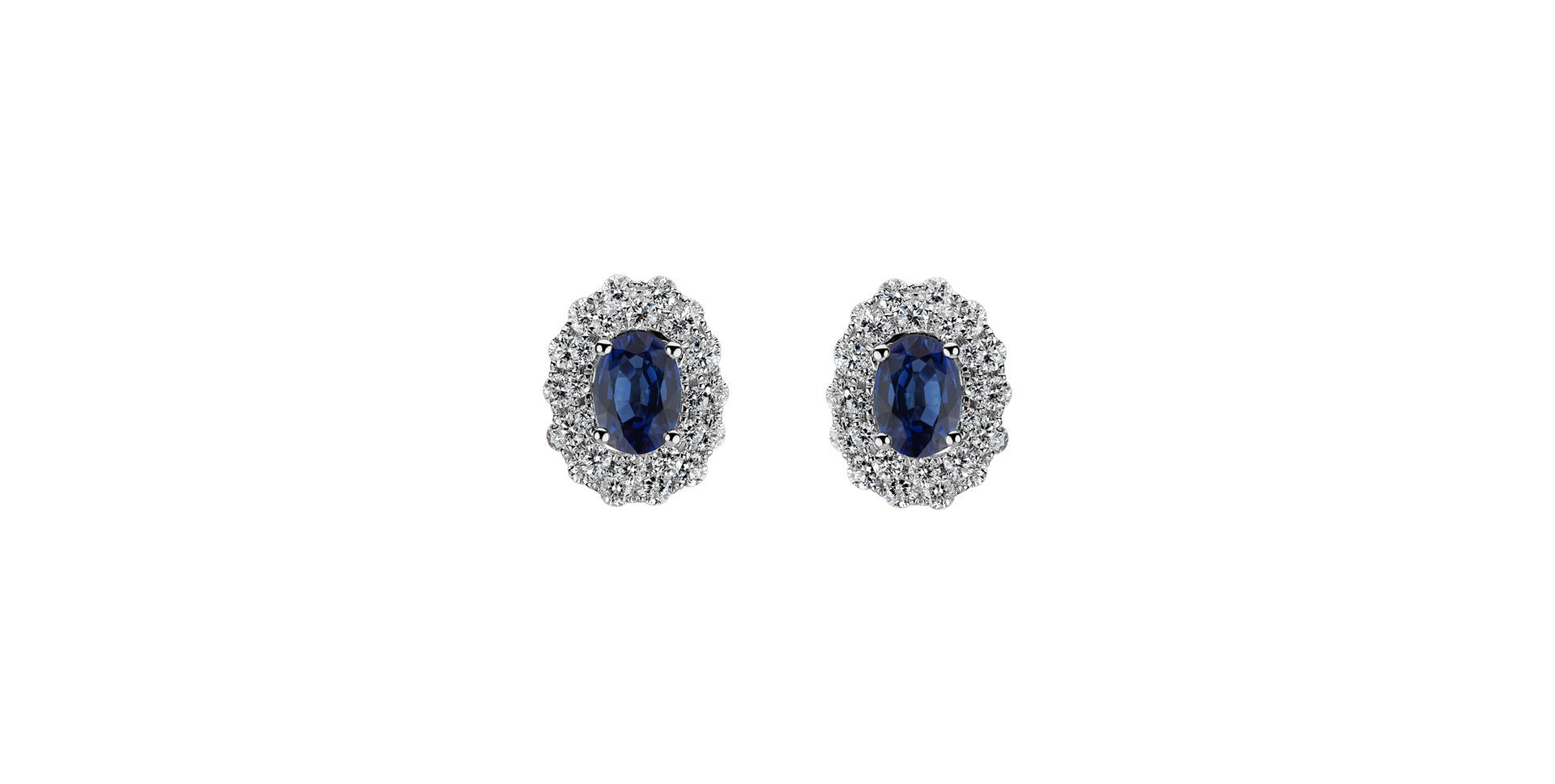 Diamond earrings with Sapphire Precious Secret