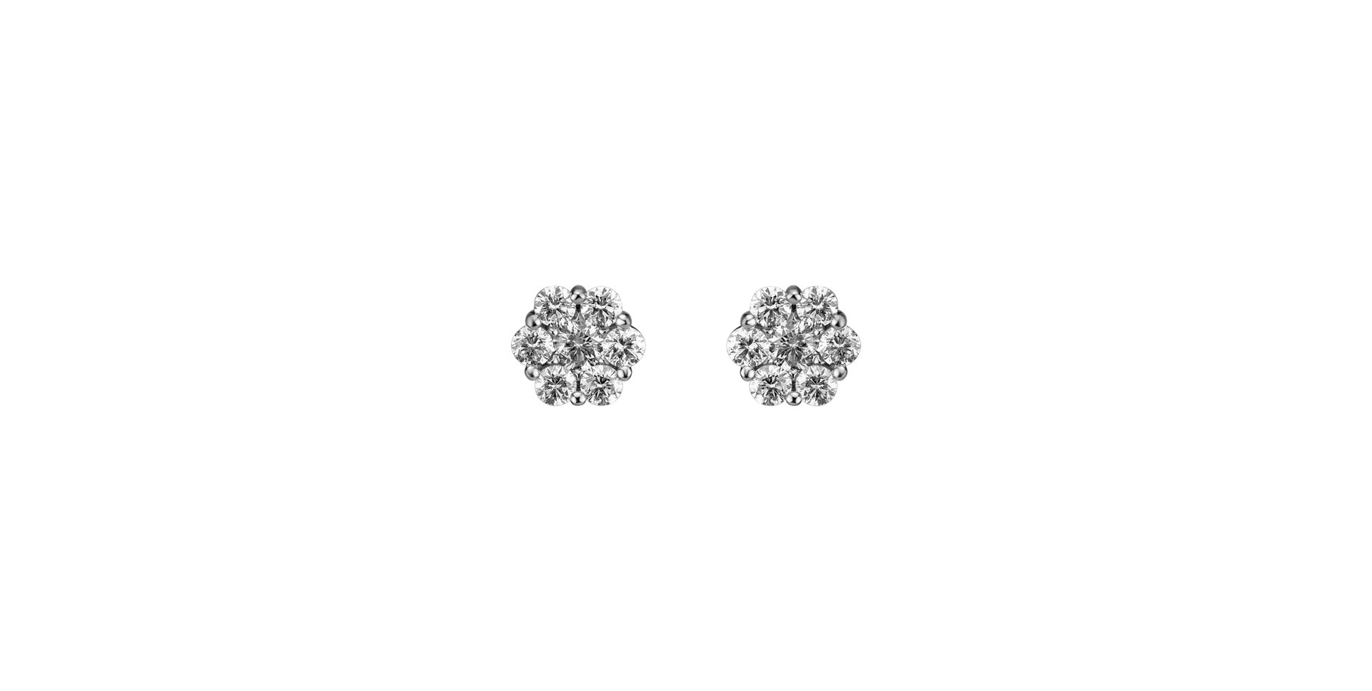 Diamond earrings Shiny Flower