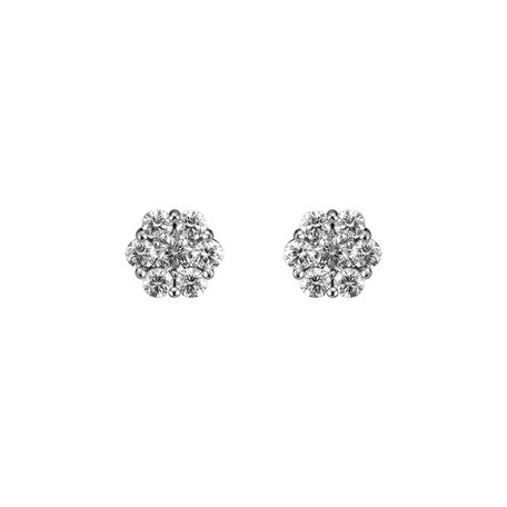 Diamond earrings Shiny Flower