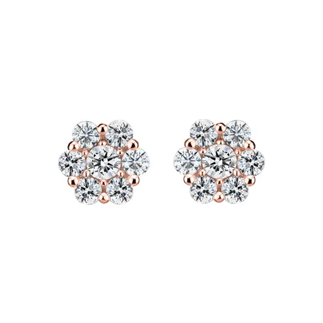 Diamond earrings Shiny Flower