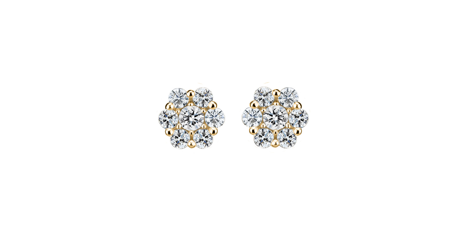 Diamond earrings Shiny Flower
