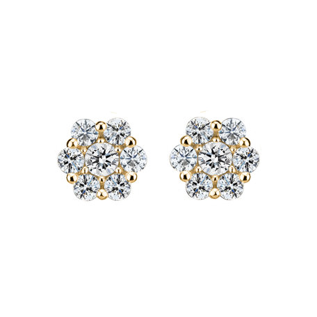 Diamond earrings Shiny Flower