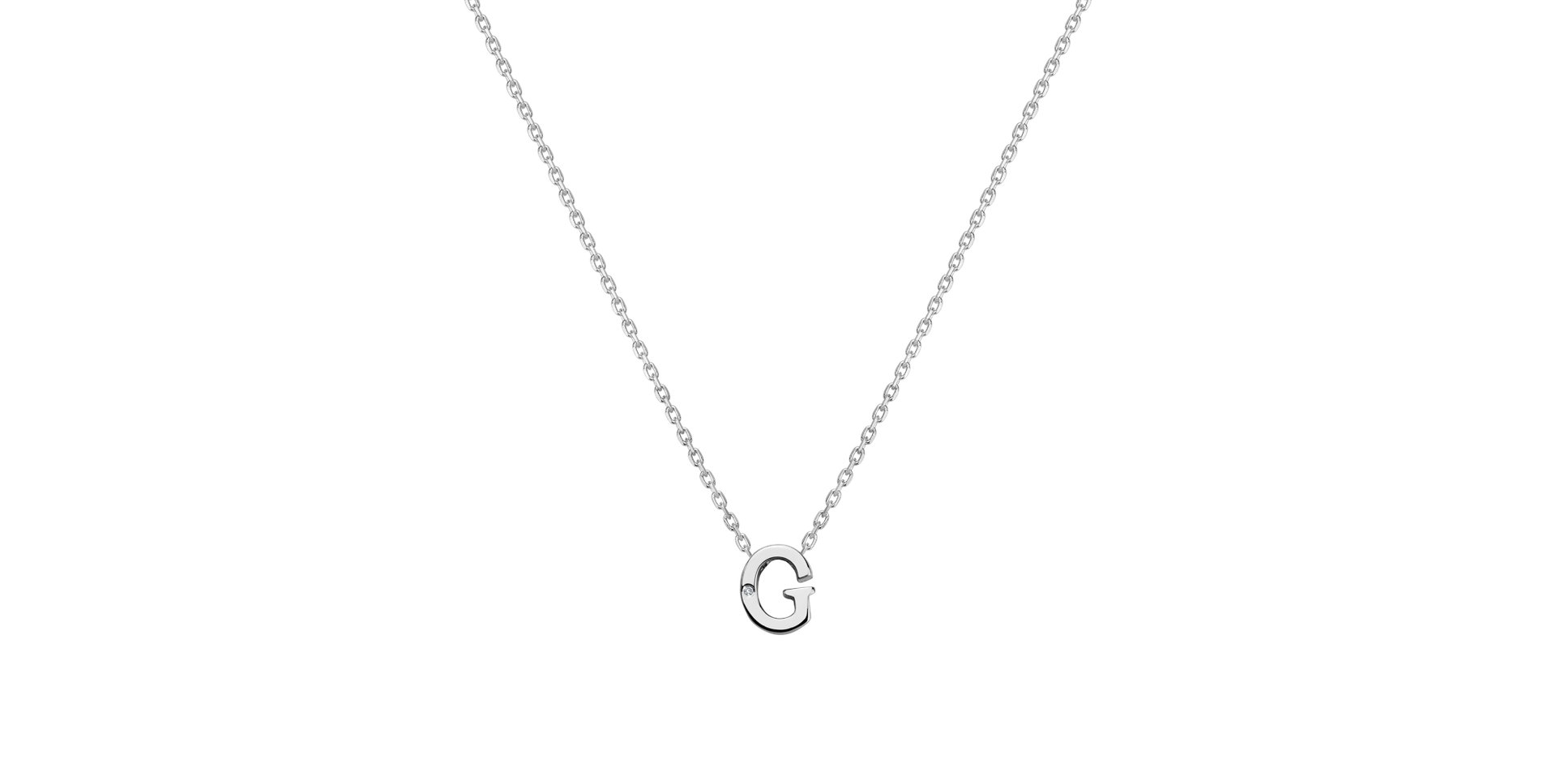 Diamond necklace Flat Line G