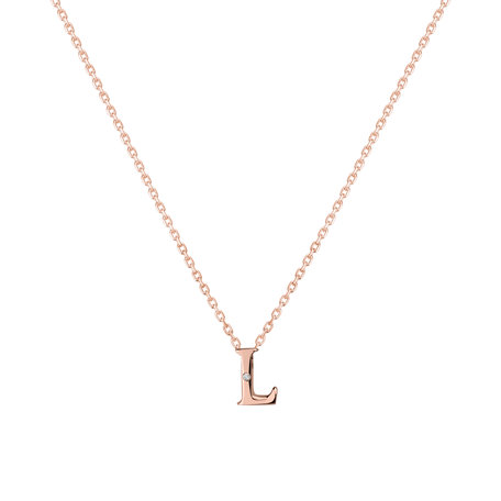 Diamond necklace Flat Line L