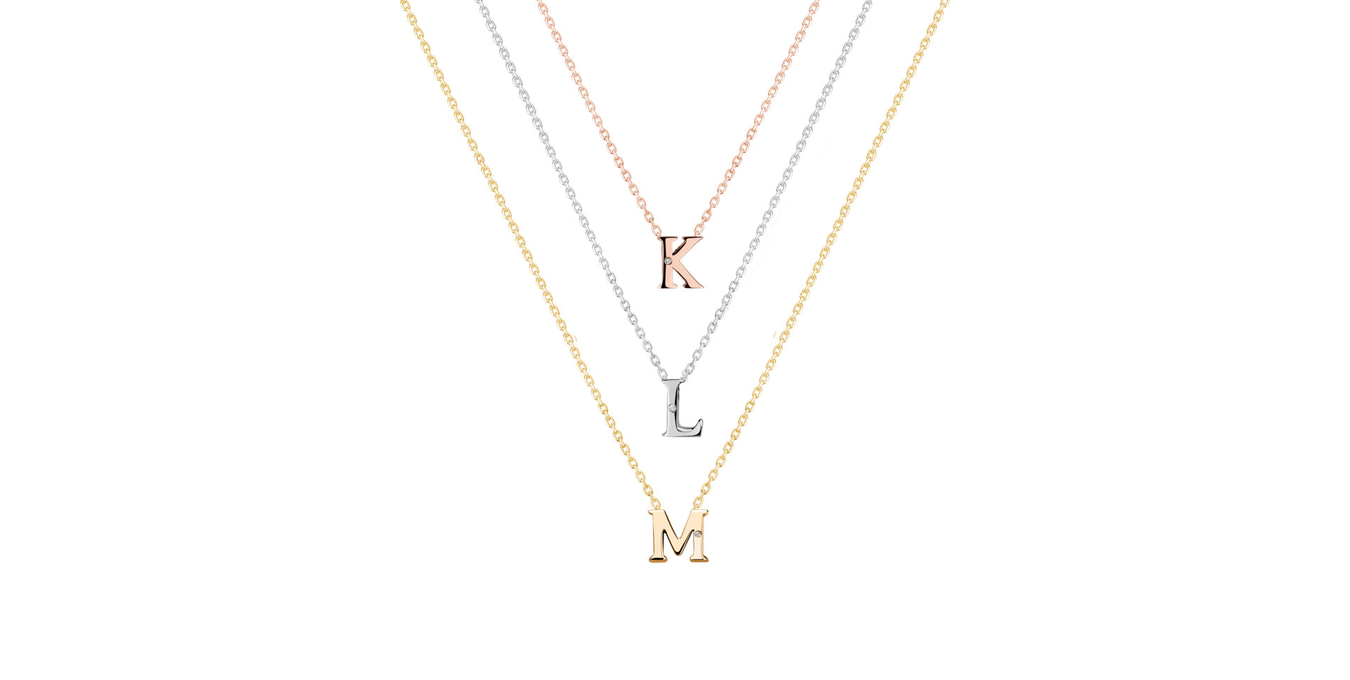 Diamond necklace Flat Line M