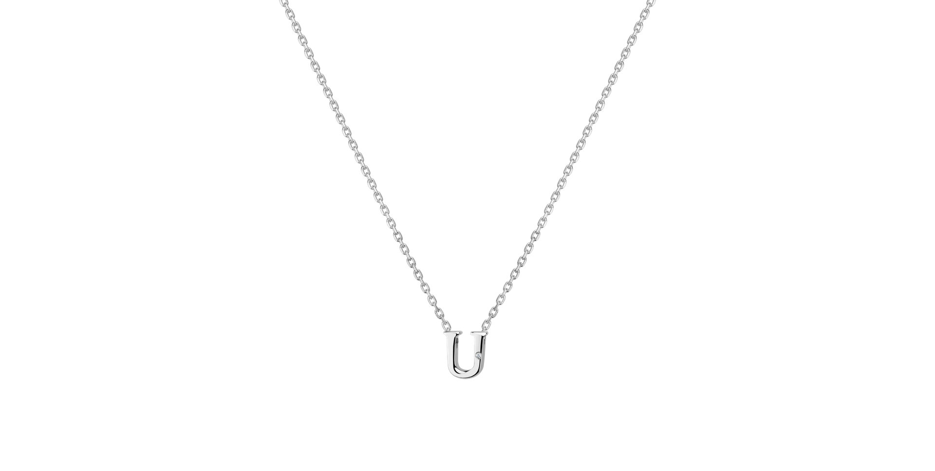 Diamond necklace Flat Line U