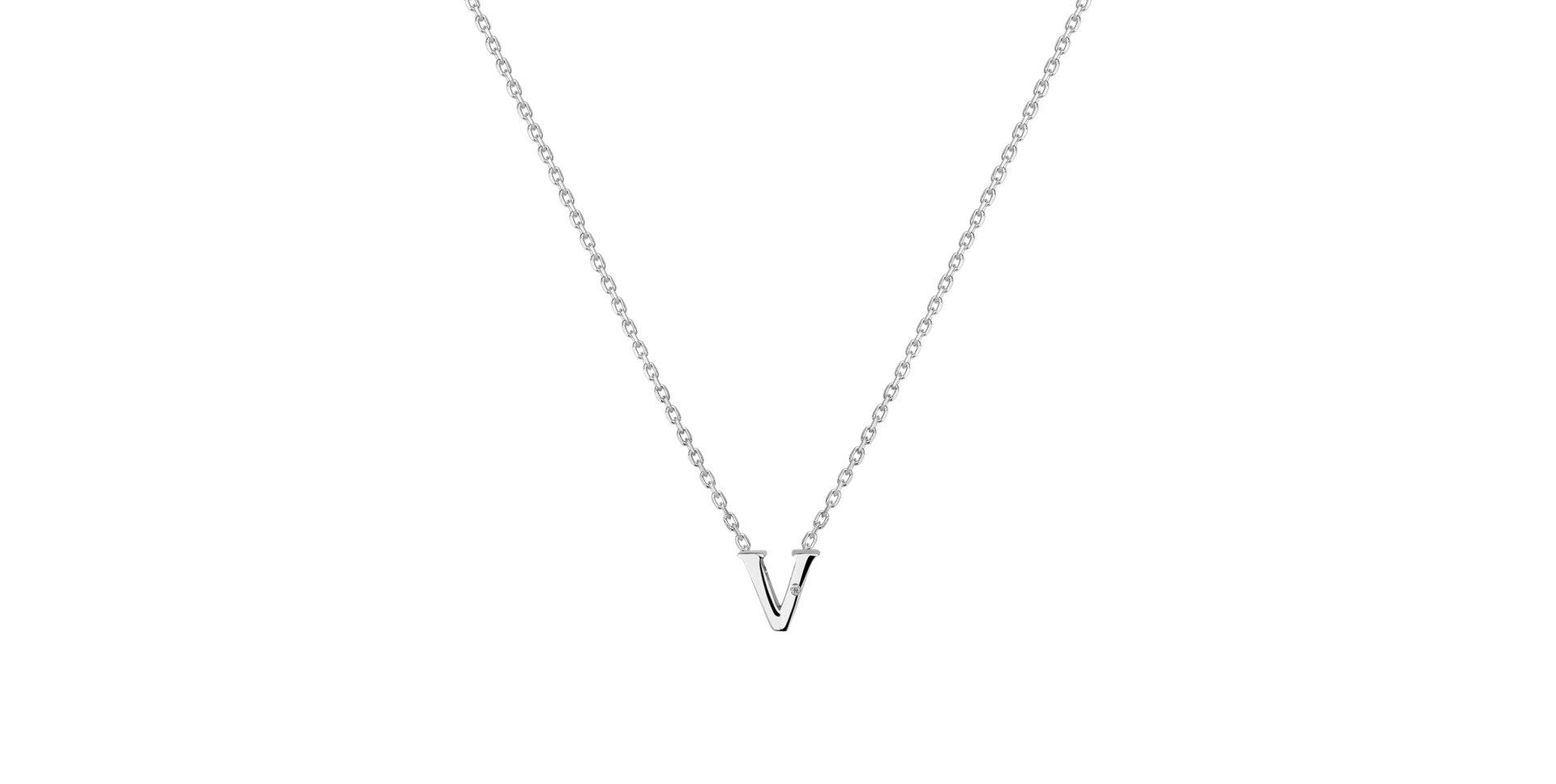 Diamond necklace Flat Line V