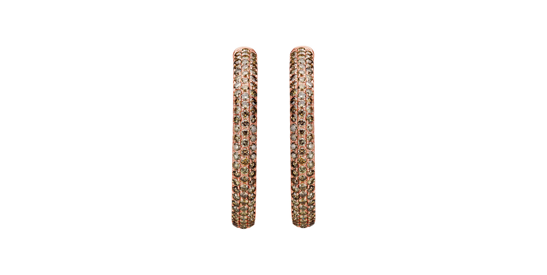 Earrings with brown diamonds Eclipse