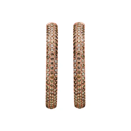 Earrings with brown diamonds Eclipse
