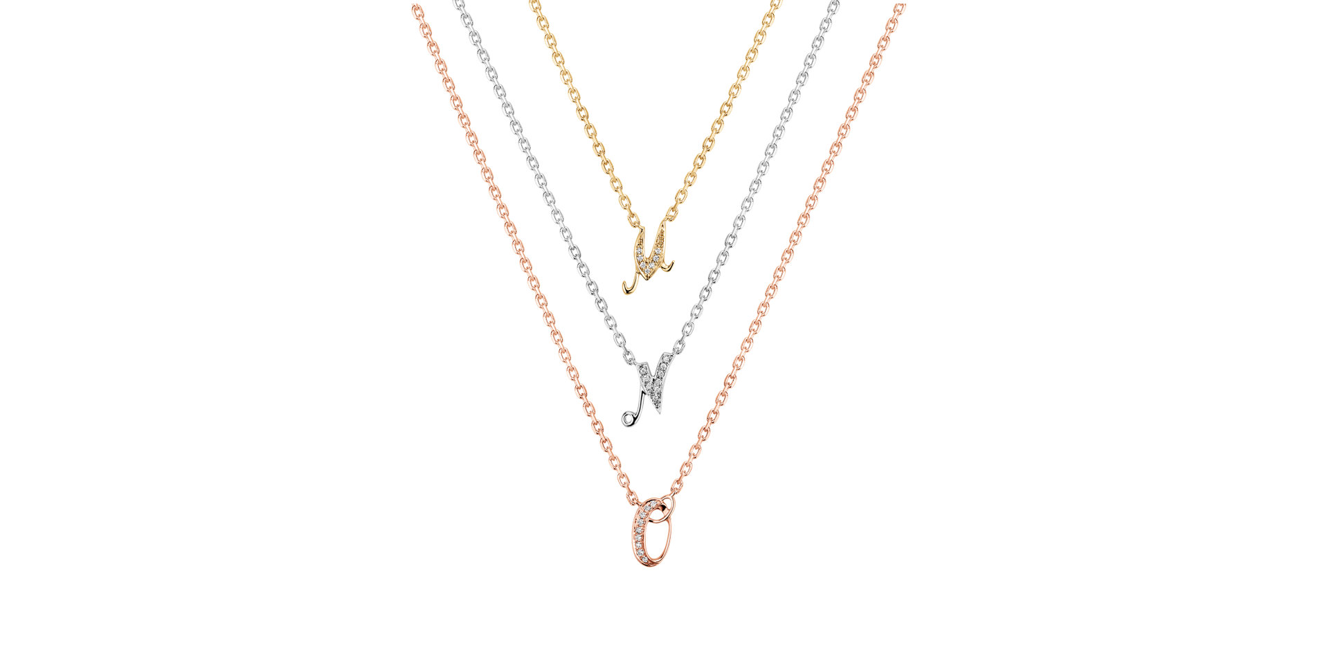 Diamond necklace Curly Diamonds M