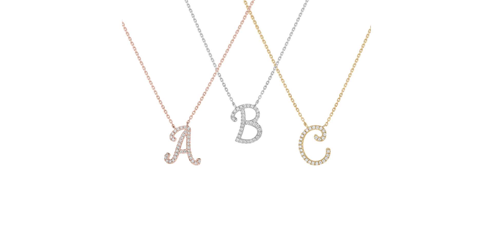 Diamond necklace Curly Glitter I