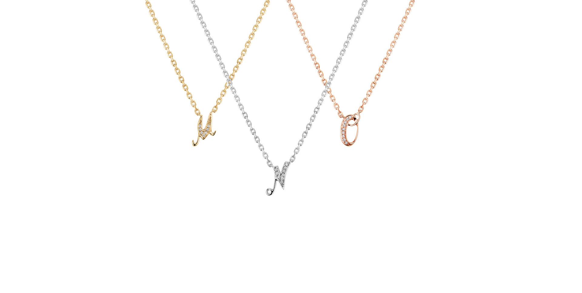 Diamond necklace Curly Diamonds N