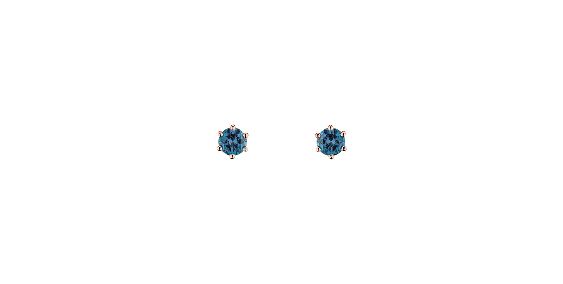 Earrings with blue diamonds Vesper Romance