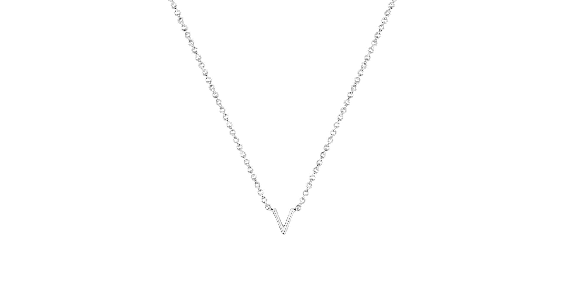 Diamond necklace Round Line V