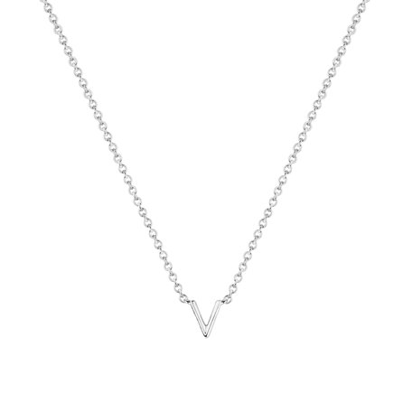 Diamond necklace Round Line V