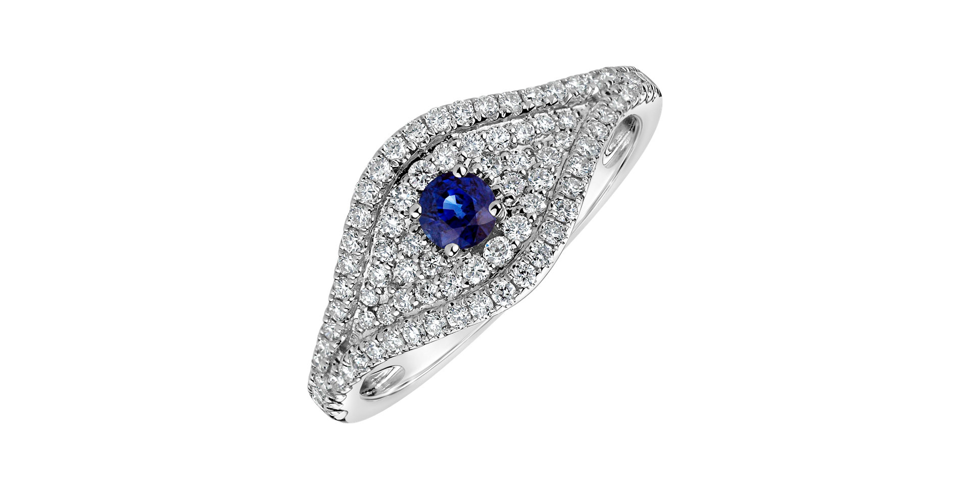 Diamond ring with Sapphire Bright Vision