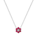 Diamond necklace with Ruby Shiny Flower5