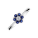 Diamond ring with Sapphire Shiny Flower4
