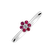 Diamond ring with Ruby Shiny Flower5