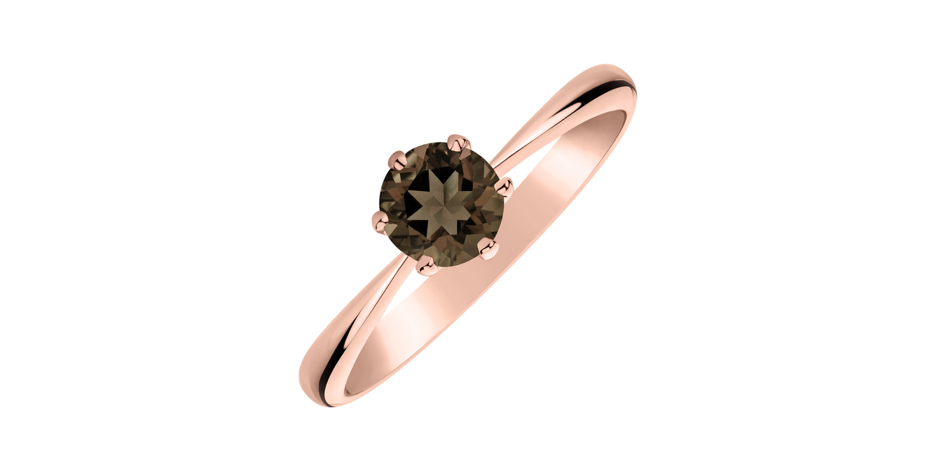 Ring with Smoky Quartz Bonbon