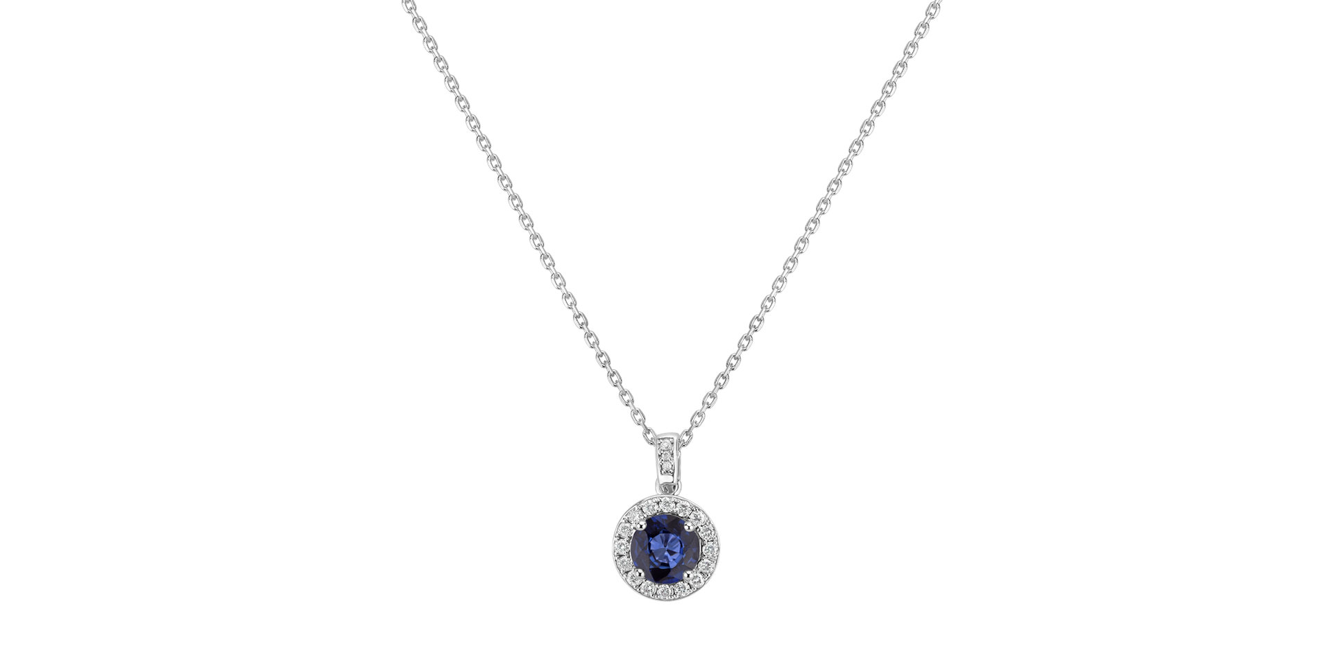 Diamond pendant with Sapphire Luxy Delight