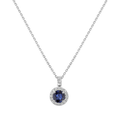 Diamond pendant with Sapphire Luxy Delight