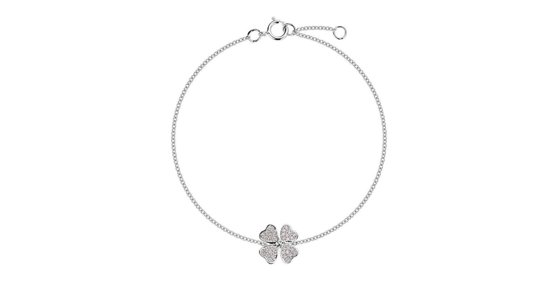 Diamond bracelet Four Leaf Clover