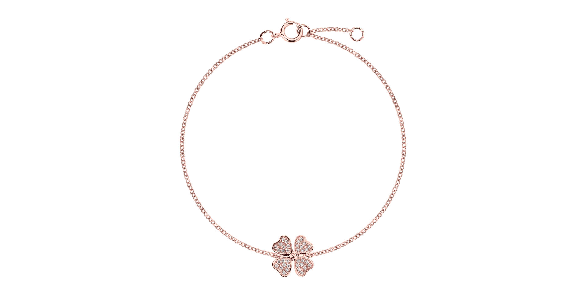 Diamond bracelet Four Leaf Clover