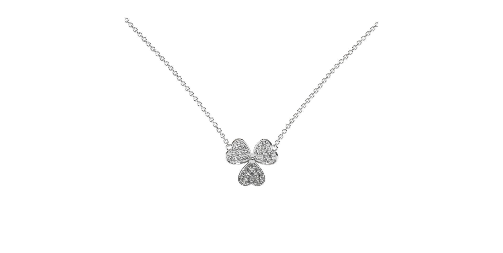 Diamond necklace Trefoil