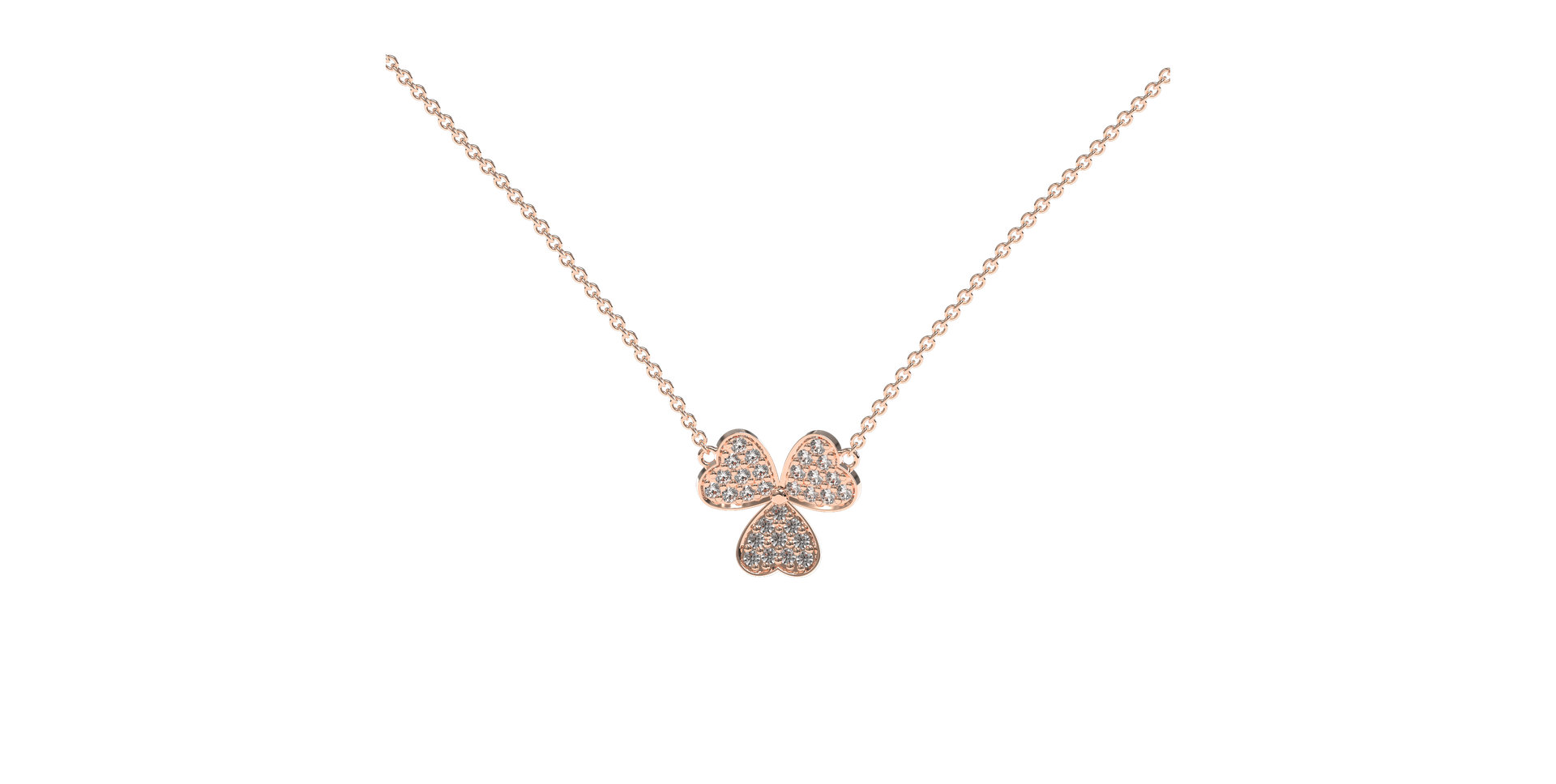 Diamond necklace Trefoil