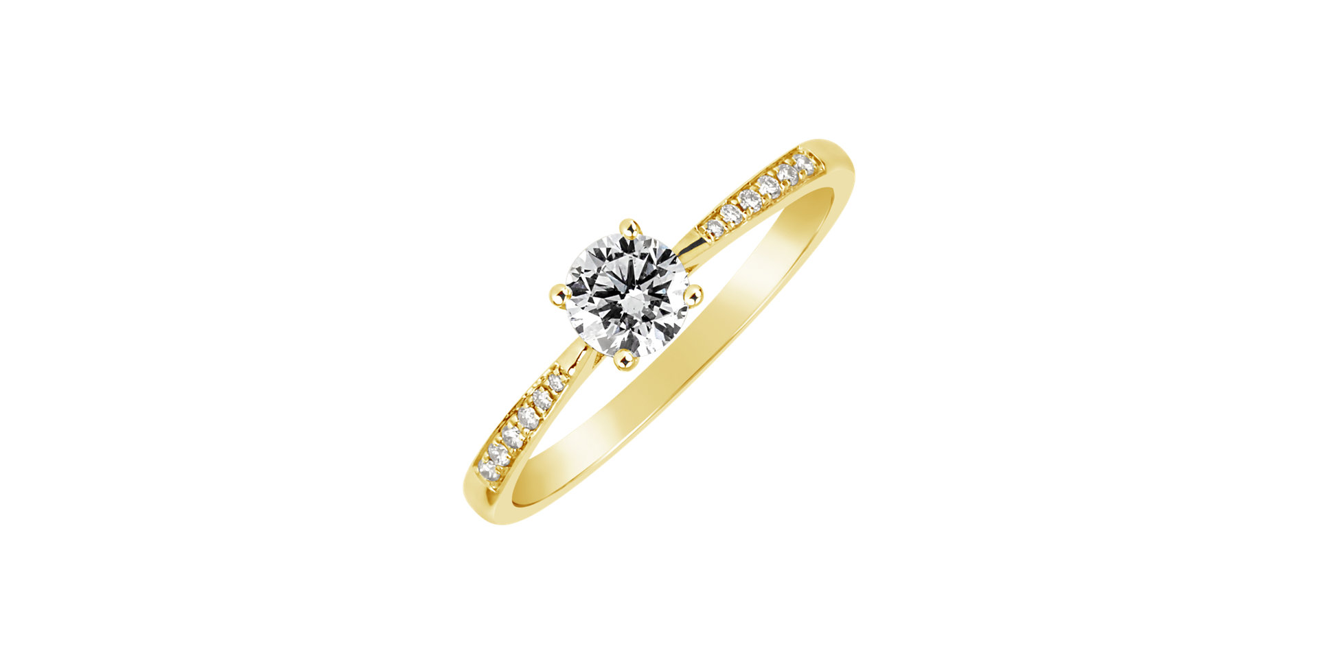 14ct yellow gold diamond ring Pure Love