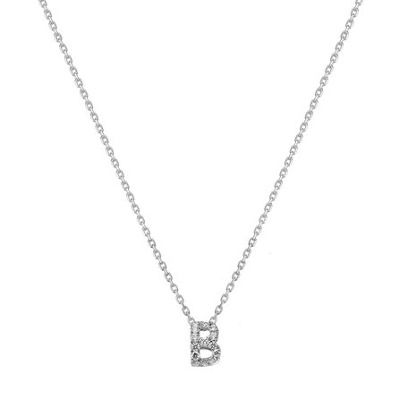 Diamond necklace Glittering Letter B