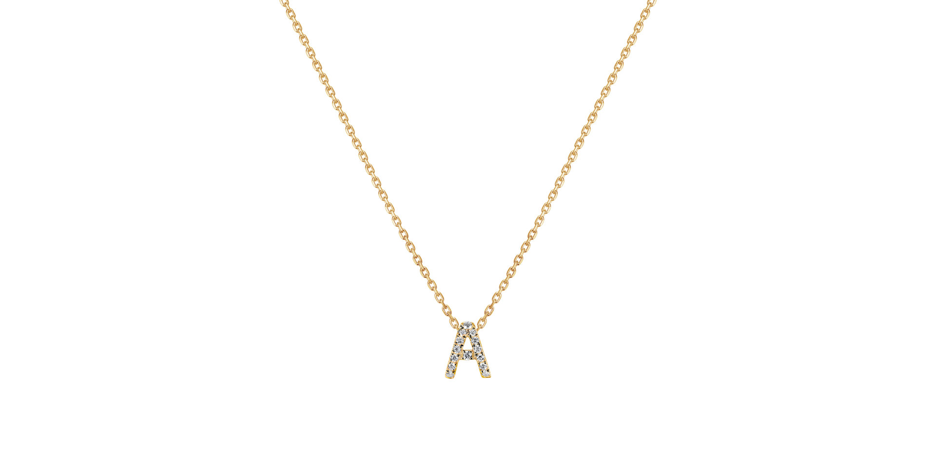 14ct yellow gold diamond necklace Brilliant necklace Waterfall Heaven