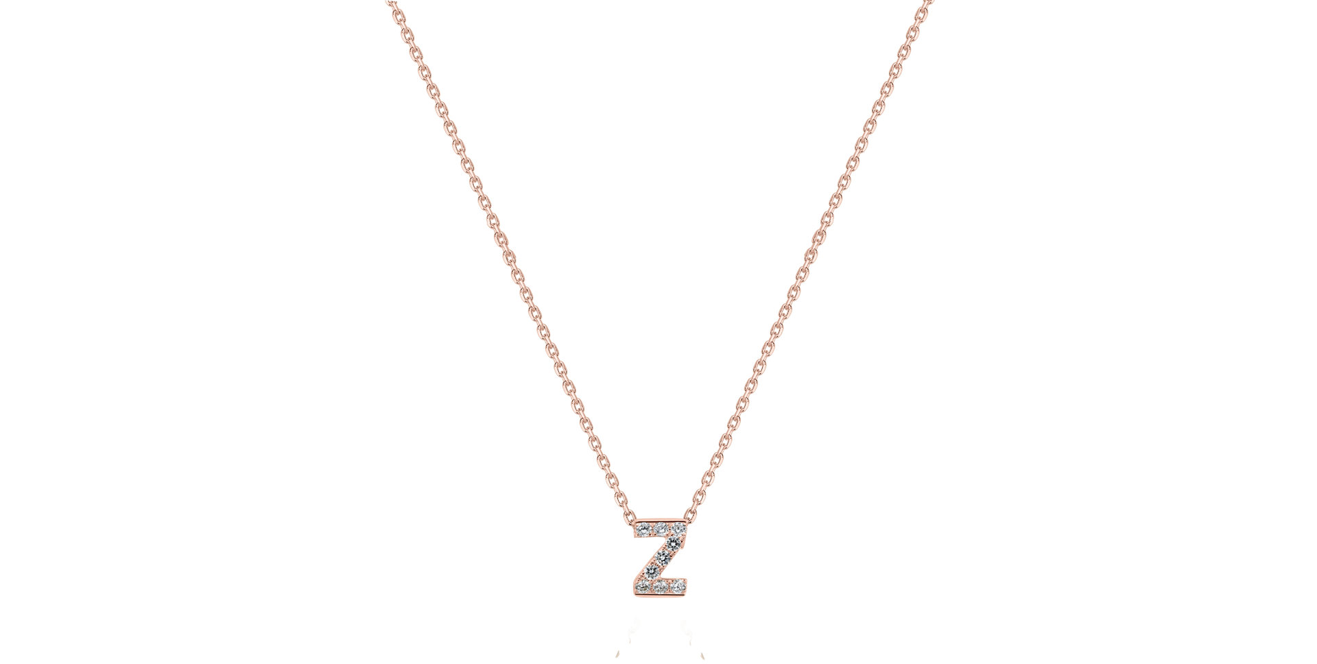 Diamond necklace Glittering Letter Z