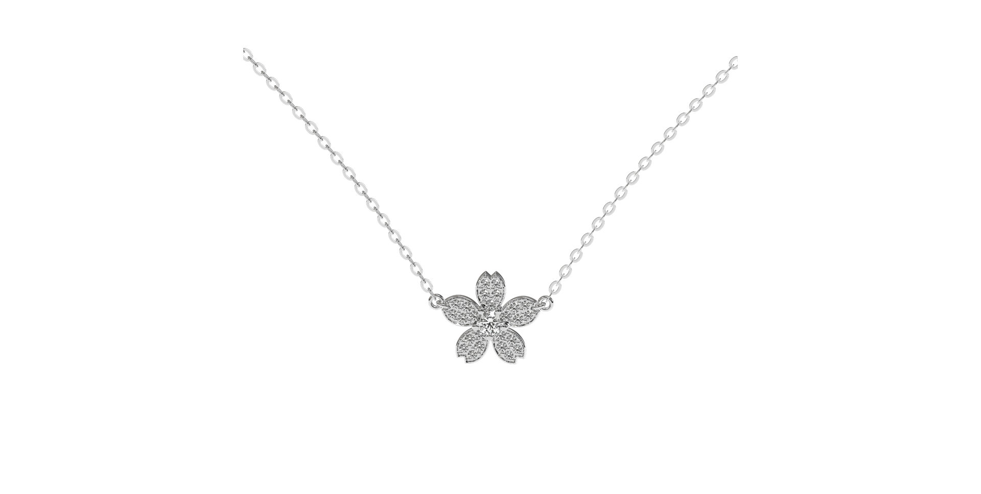Diamond necklace Flower