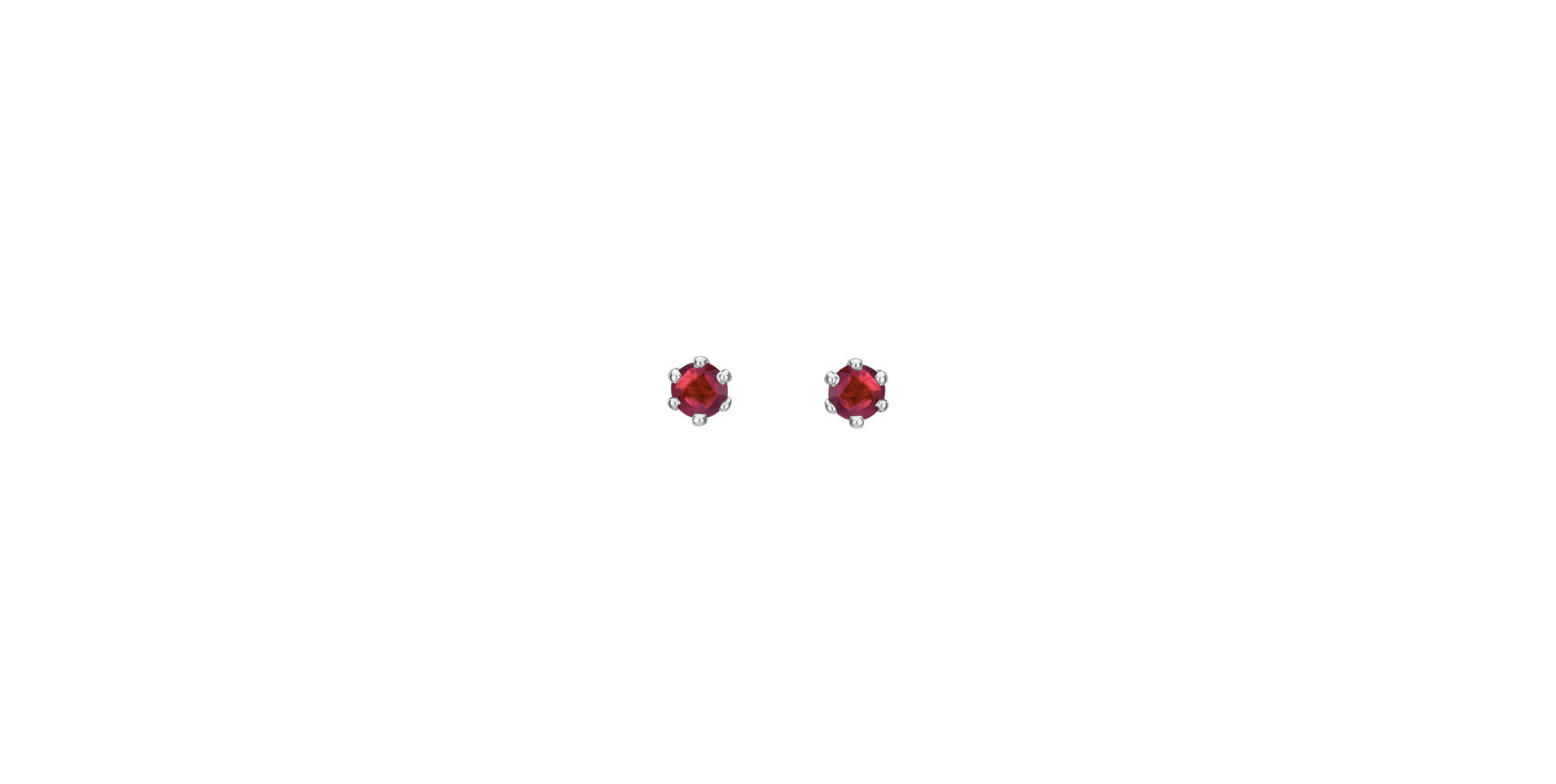 Earrings with Ruby Vesper Romance