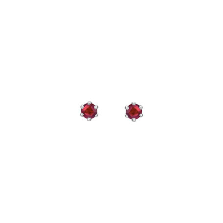 Earrings with Ruby Vesper Romance