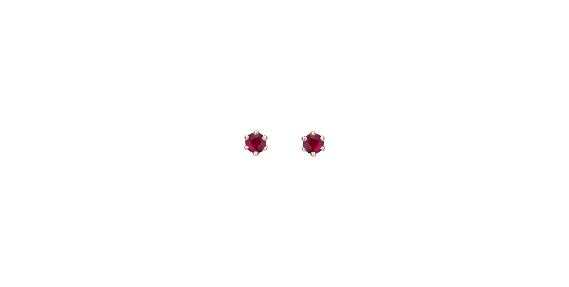 Earrings with Ruby Vesper Romance