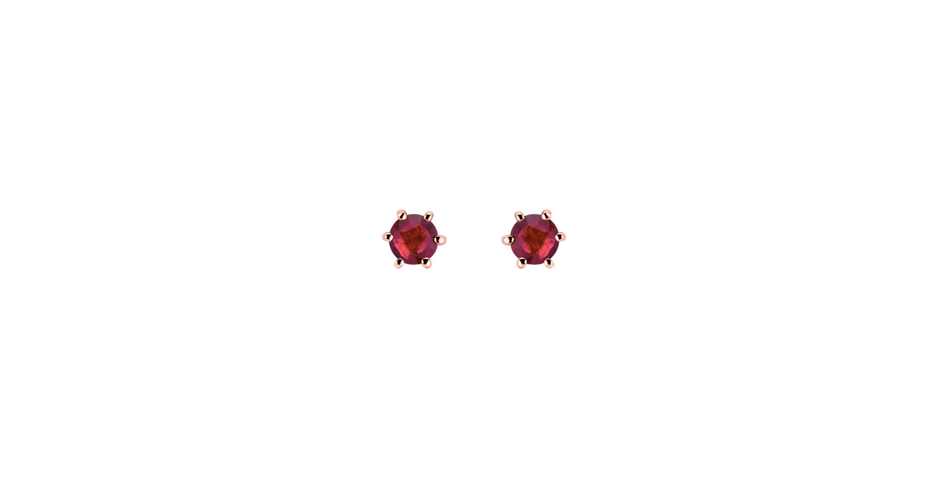 Earrings with Ruby Vesper Romance