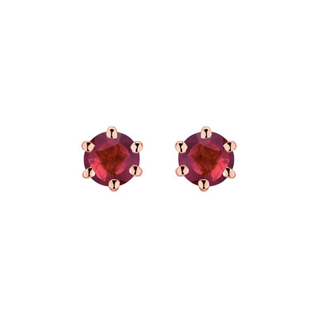 Earrings with Ruby Vesper Romance